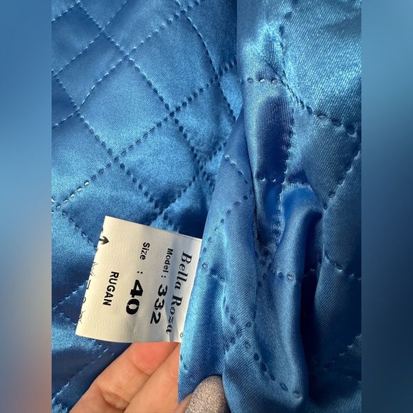 Elegant Blue Women's Coat Bella Roza made in Turkey 🇹🇷 - Picture 6 of 7